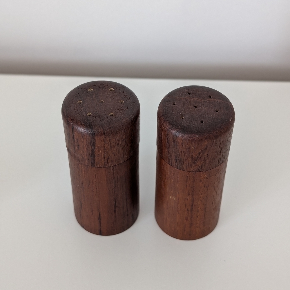 MCM Vintage Wooden Salt And Pepper Shakers